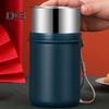 500ML Insulated Soup Cup with Buckle Lid Vacuum Food Jar Leakproof Wide Mouth Design Stainless Steel Lunch Container for Hot Food