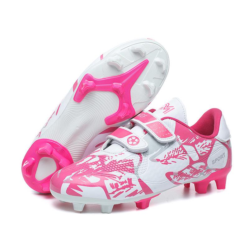 Kids' and Teens' Velcro Football Shoes: Low-Top, Multi-Surface Sole for Training