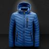 Coat Waterproof Detachable Hat Long Sleeve Stand Collar Warm Winter Jacket for Daily Wear