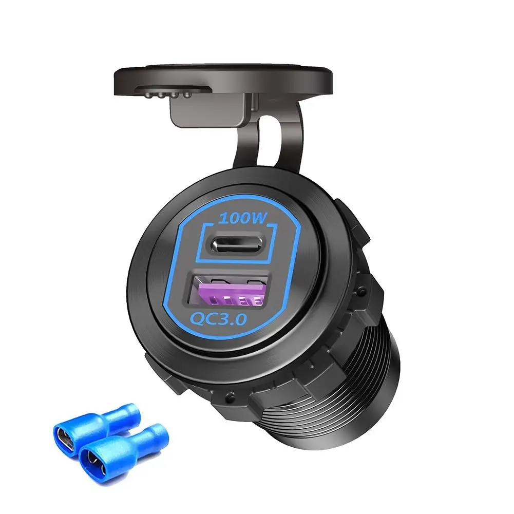 

Dual Port 12V USB Charger Waterproof Cover Power Adapter Socket Outlet For Vehicle Boat Truck Motorcycle Phone Charging Ada H6K4