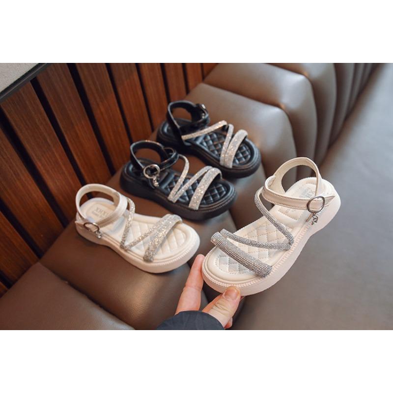 Girls' Sandals Soft-Sole Open-Toe Princess Shoes for Girls, Versatile Toddler & Youth Sandals Cute Girls Shoes