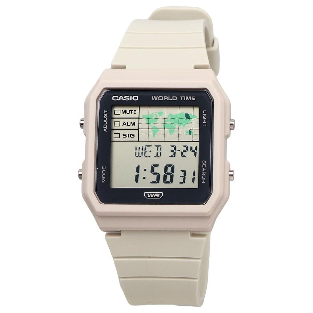 CASIO World Time Digital Unisex Watch LF-30W-8A Bio-based Plastic Band ivory overseas model