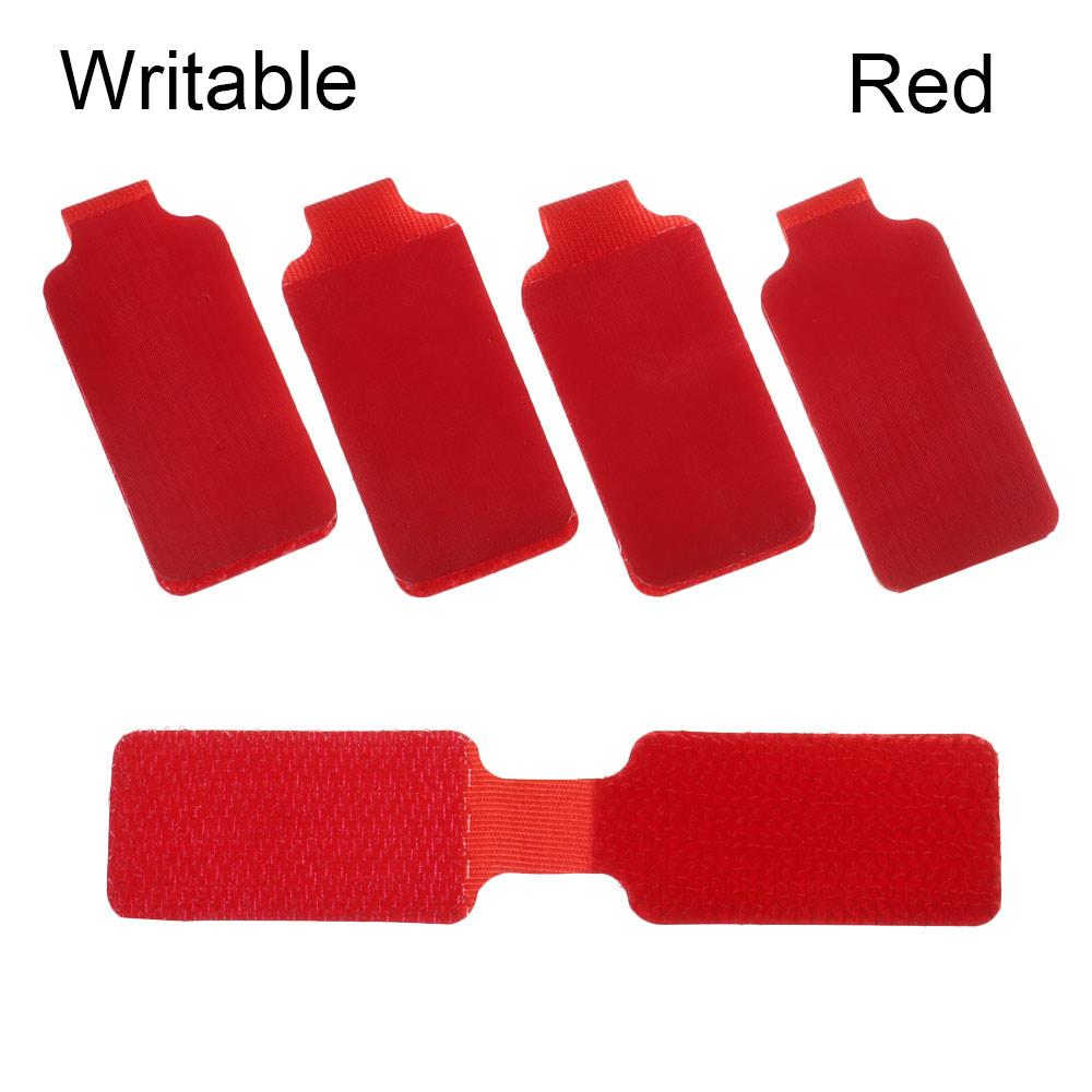 5pcs Writable Nylon Cable Labels Colorful Adhesive Wire Labels Electrical Cables Organize Tie Cord Identification Cord Protector