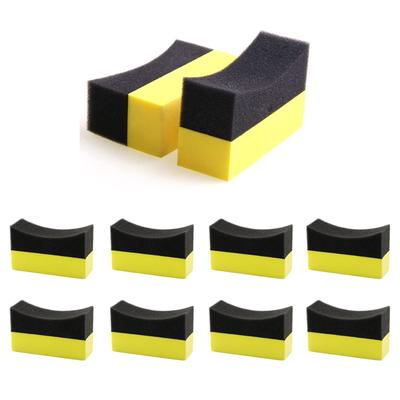 Car Wash Sponge, Tire , Set of 10, Arched Type, Car Motorcycle Tire Coat,