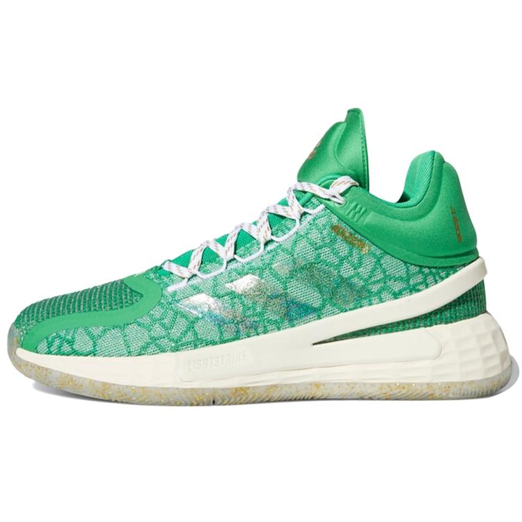 Adidas D Rose 11 'Christmas Pack' (Unisex) Vivid Green / Gold Metallic / Cream White Basketball Shoes FZ0849