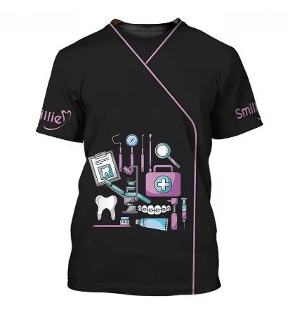 New Summer 3D Dentist Dentist Printed T-Shirt Men s Children s Fashion Streetwear Short Sleeves Yes XXS