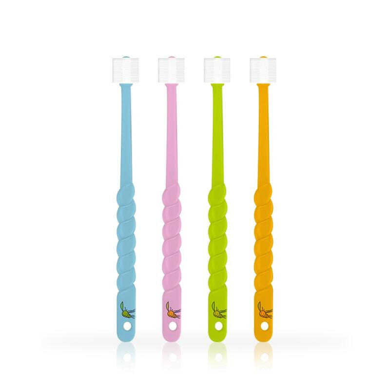 

[The Twelve] 360-degree kids toothbrush, children s toothbrush, toddler toothbrush kids toothbrush pink 3-piece / hourglass