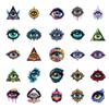 New 50 Creative Personality Demon Eye Graffiti Waterproof Decorative Stickers Premium Blue Pupil Stickers