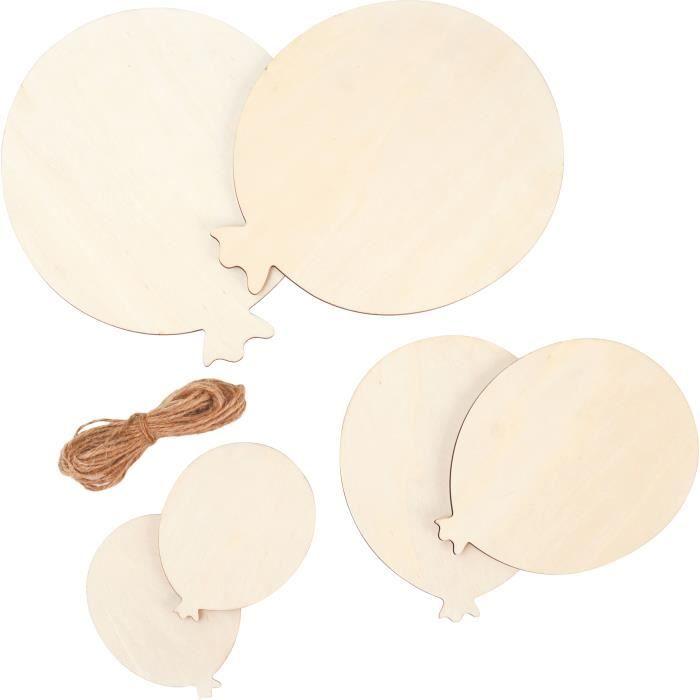 OBJET DECORATIF Graine Creative Bois Ballon de baudruche set de 6 pièces