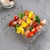 Square Air Fryer Grill with Grilled Skewers Hanging Skewers Rack For Home Kitchen Outdoor
