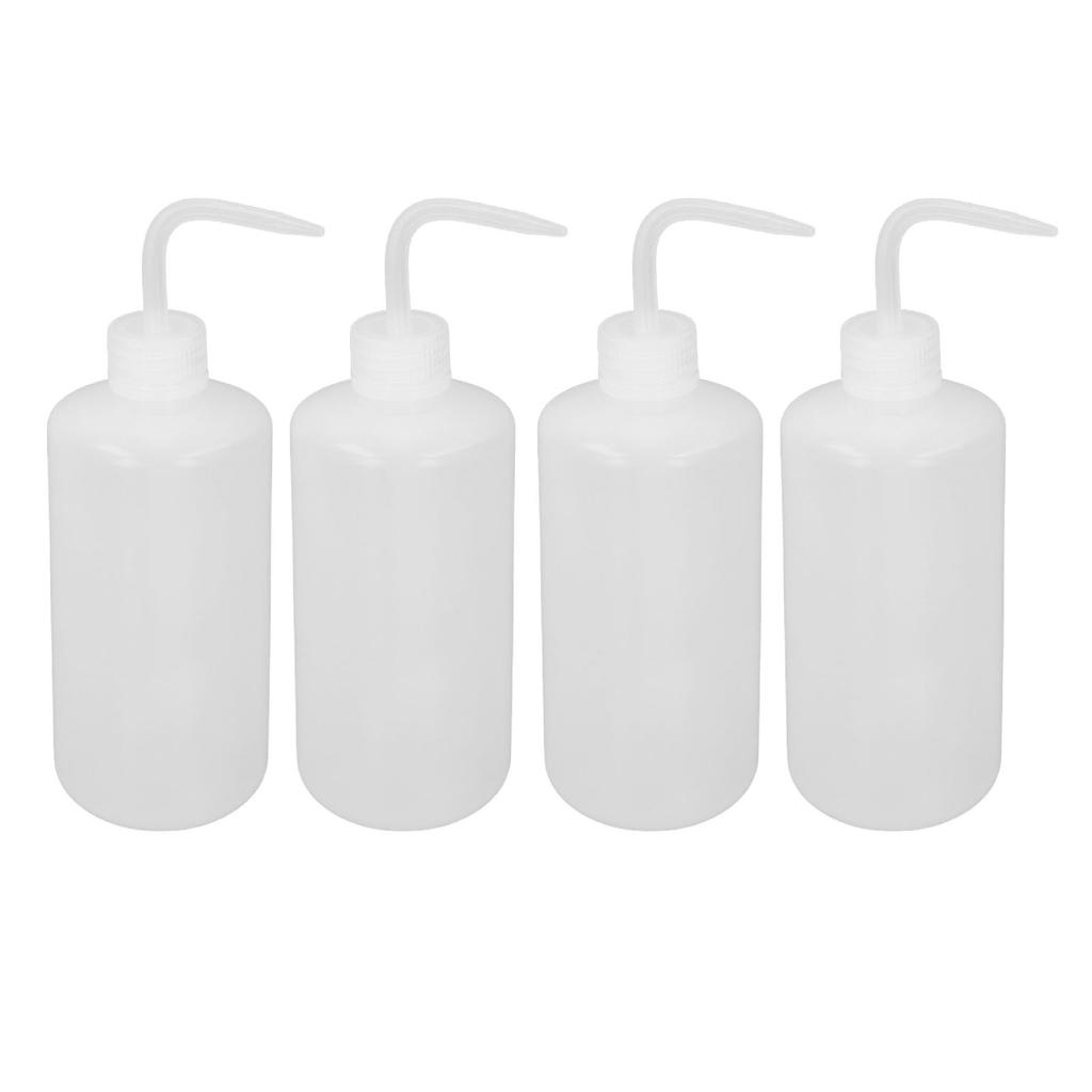 4Pcs 500ml Wash Bottle Plastic Portable Squeeze Safety Washing Bottle with Scales
