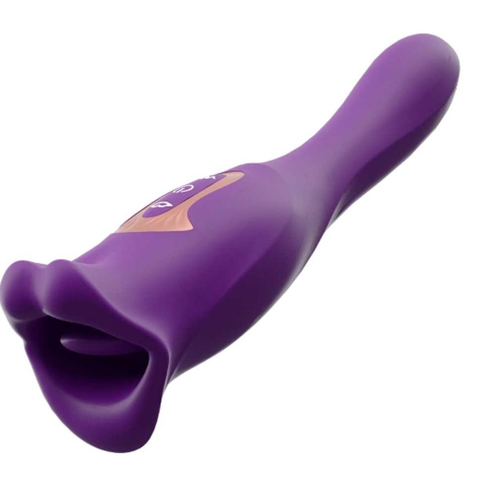 Tongue Licking Biting Vibrator for Women Oral Clitoris Nipple AnalStimulator Vagina Vibrators Female Masturbator Adult Sex Toy