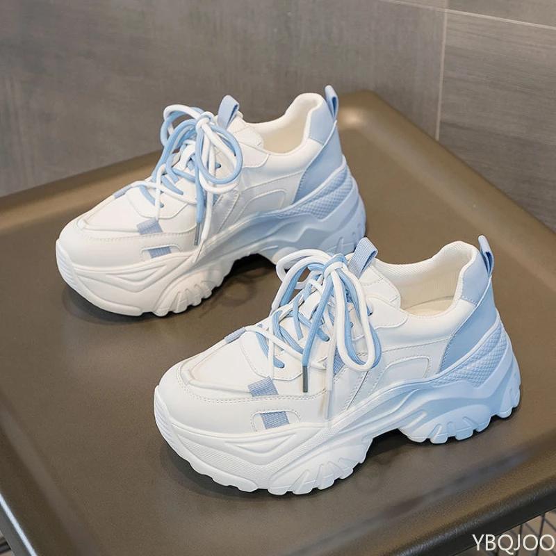 Fashion Ladies New dad Shoes Thick soled white sports shoes Fashion color blocking trendy shoe Comfort casual women's Sneakers Mujer