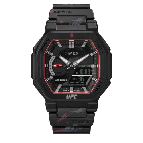 Timex UFC Men's Colossus 45mm Watch, Black/Black/Black, Colossus 45mm.