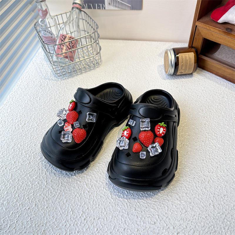 Summer Princess Non-Slip Sandals for Girls and Babies 32-33 чёрный