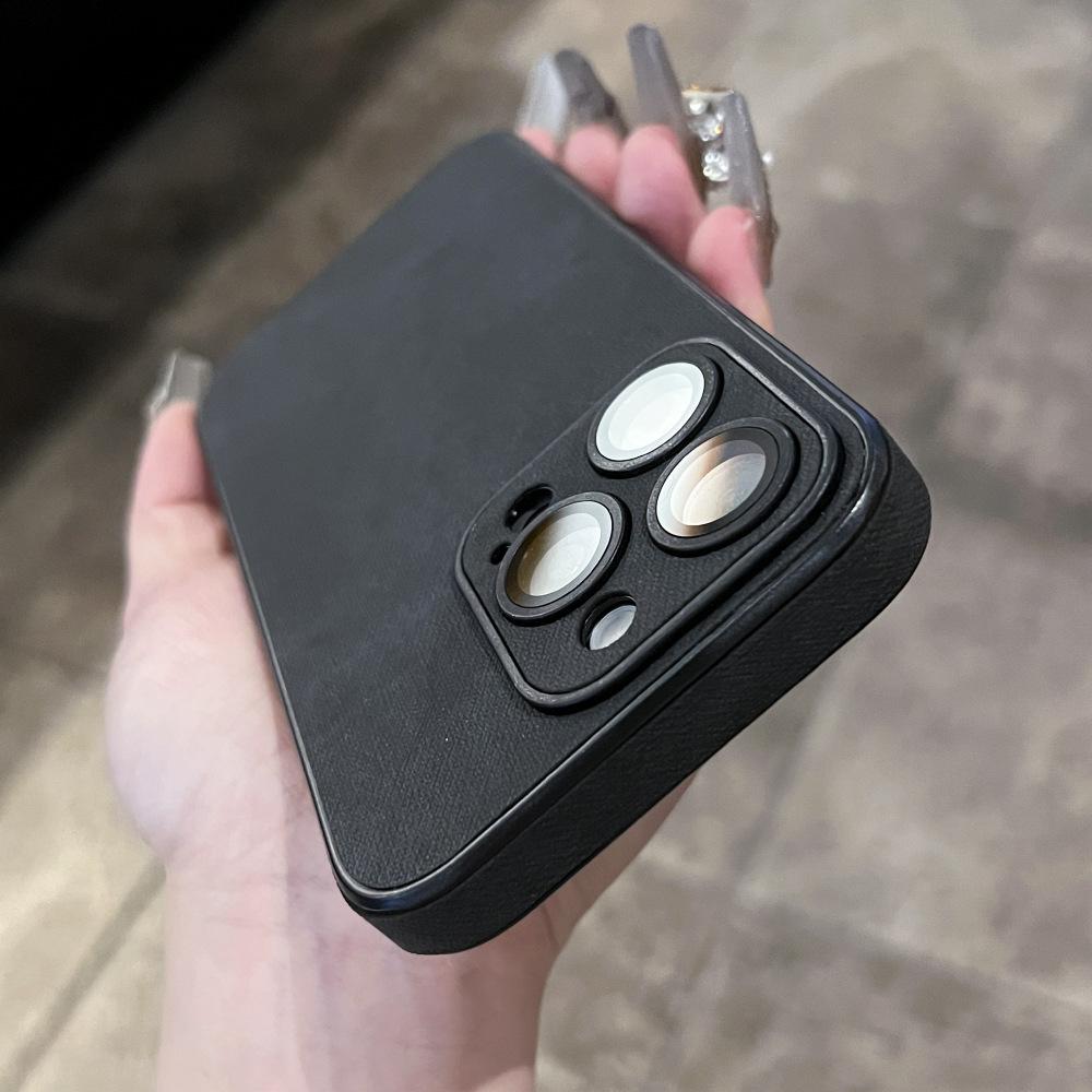 Denim-Leder-Muster Geeignet für IPhone16promax Handyhülle Apple 15 Full Skin Feeling Anti-Fall-Schutzhülle für Männer und Frauen