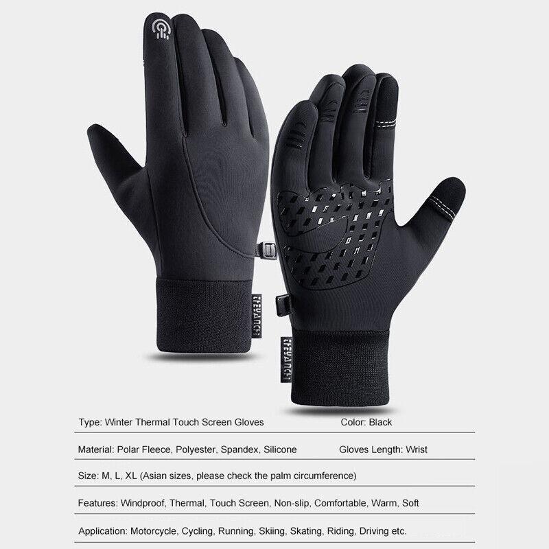 Mănuși de iarnă pentru bărbați, femei, cu ecran tactil termic, căptușeală softshell mănuși