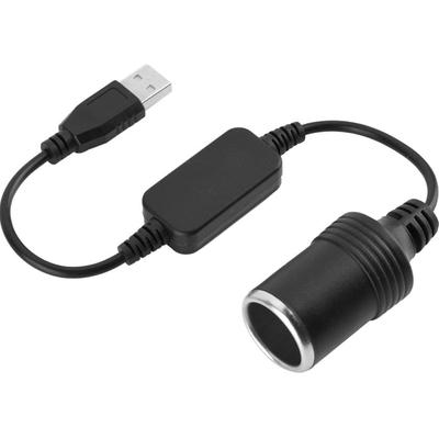 LUYING Cigarette Lighter Socket, USB Female Converter Adapter Cord, USB Cigarette Lighter Socket Converter,
