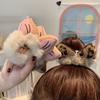 Autumn Winter Plush Cat Ear Hair Ring Female Cute High Elasticity Children Hair Rope Simple Hair Accessories