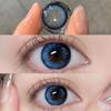 millcreek  2Pcs Contact Lenses with solution 14.5mm blue/brown Soft Contact Lens 1 year use