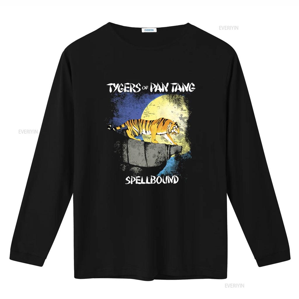 Tygers Of Pan Tang Spellbound T Shirt Official Mens with Tiger Design Under Moonlight vintage Washed homme Stylish Casual