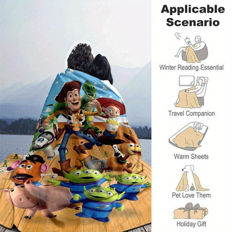 1pc Toy Story Printing Blanket - Soft, All-Season Throw for Living Room, Beroom,Personalize Gift with Aorable Cartoon Esign