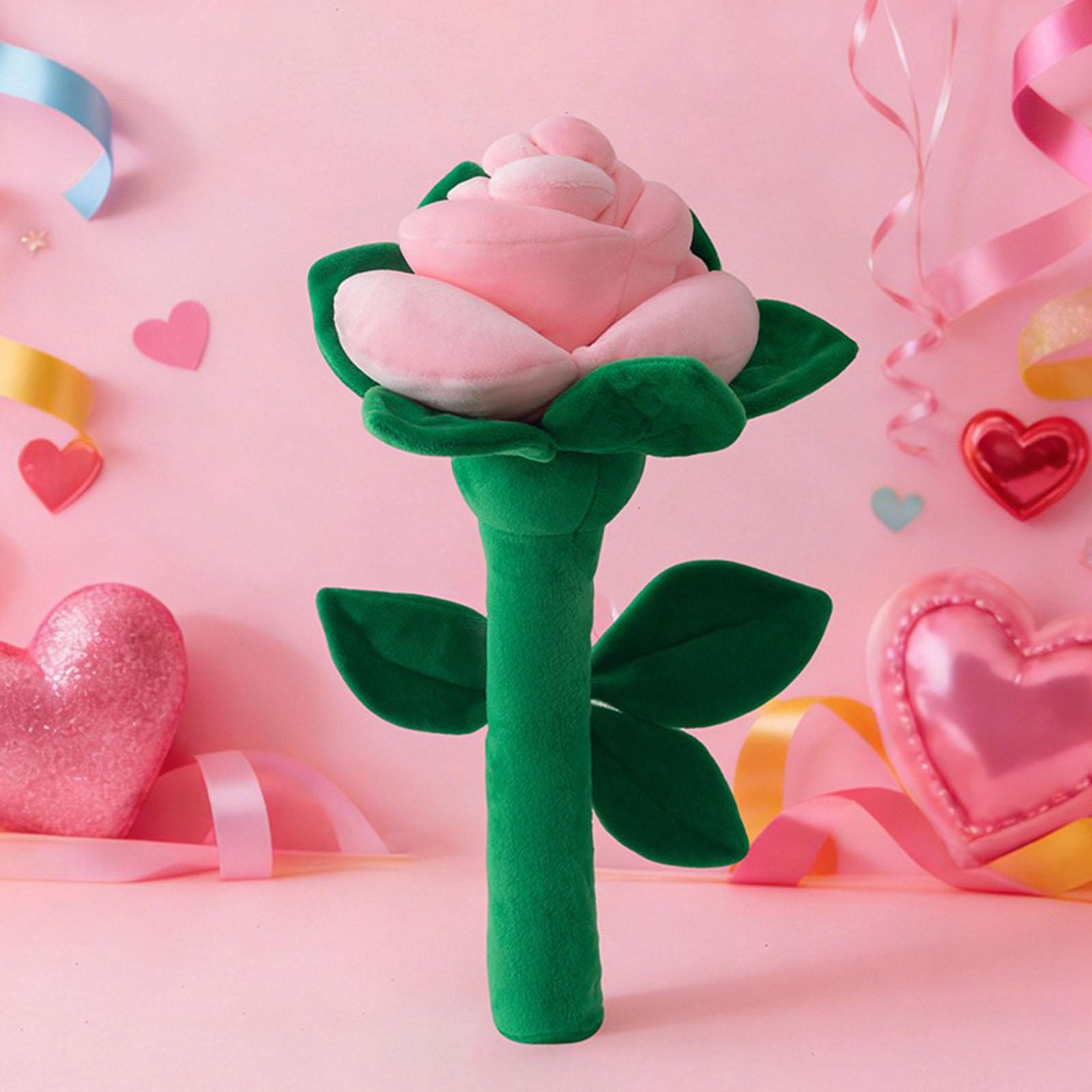 Букет из плюшевых кукол, Подарок-кукла, Искусственная роза, Плюшевая роза, Декор для дома One Size розовый