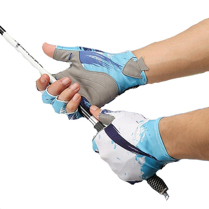 Summer UV Protection Gloves Sports Fingerless Fishing Quick-Drying Ultra-thin Bicycle Riding Non-Slip Half-Finger Summer Gloves