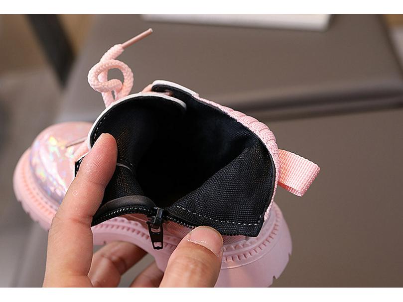 Kids' Soft Sole Martin Boots: 2024 Waterproof Leather, Autumn/Winter Trend, Unisex Mirror Finish Short Boots