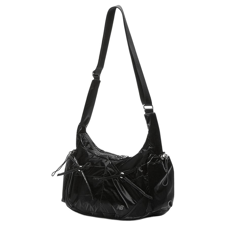 New New Balance Nylon Hobo Bag, Handbag, Shoulder Bag, Crossbody Bag Women's Black NBGCFSW104-69