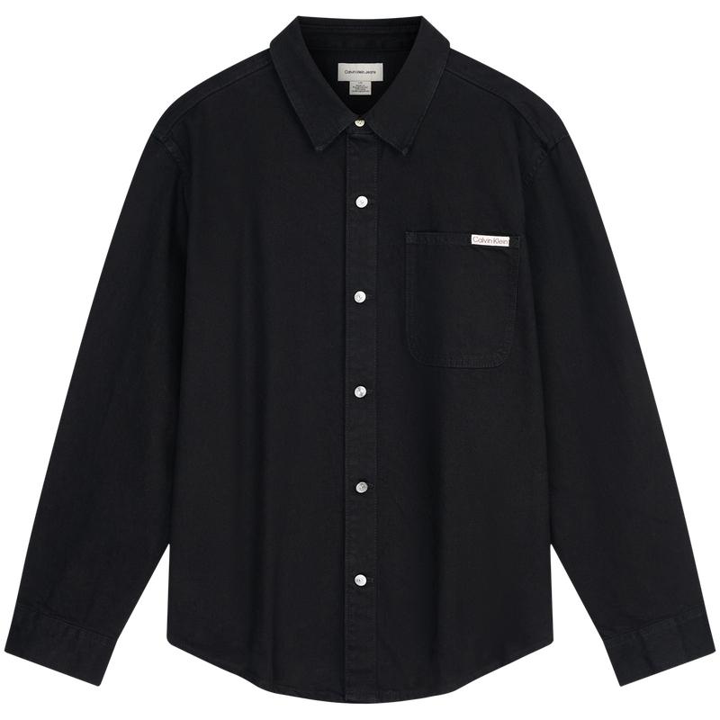Calvin Klein Jeans American Vintage Practical Pocket Cotton Black Denim Shirt Men shirts 4LF755G