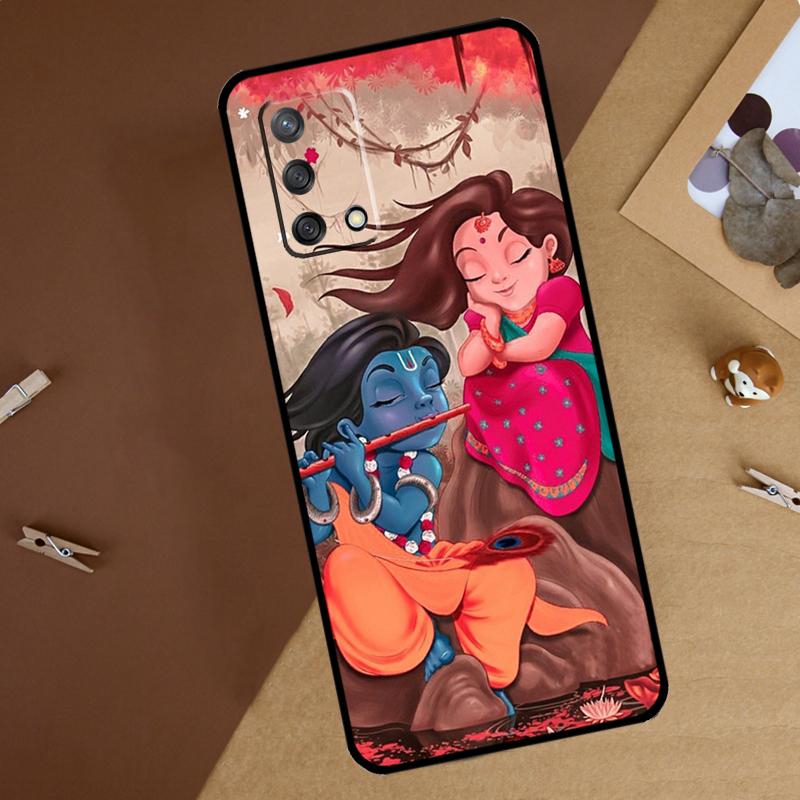 Lord Krishna Radha For Oppo A18 A38 A58 A78 A98 A40 A60 A80 A74 A94 A54 A16 A76 A96 A15 A57S A17 A77 Phone Case