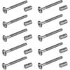Flat Head Screws with Cylinder Bolt - M6 X 90mm - Pack of 10 - Stainless Steel Rivet with Nut - Thread Kit