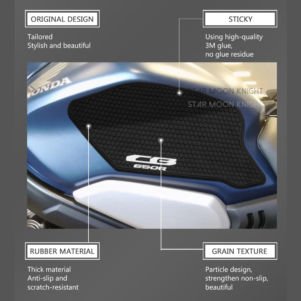 Motorcycle Side Fuel Tank Pads For HONDA CB650R CB 650 CB650 R    Tank Pad Protector Stickers Knee Grip Traction