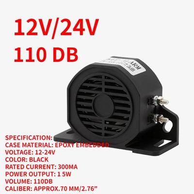 105dB 12V 24V Dezibel Rückfahrsirene Piepton Summer Ton Warnalarm Autolastwagen Fahrzeughupe für Fahrzeug-Rückfahrhinweise