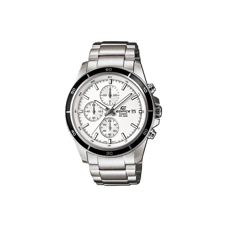 CASIO Men EDIFICE White Watch EFR-526D-7AV EFR-526D-7AV Silver Strap