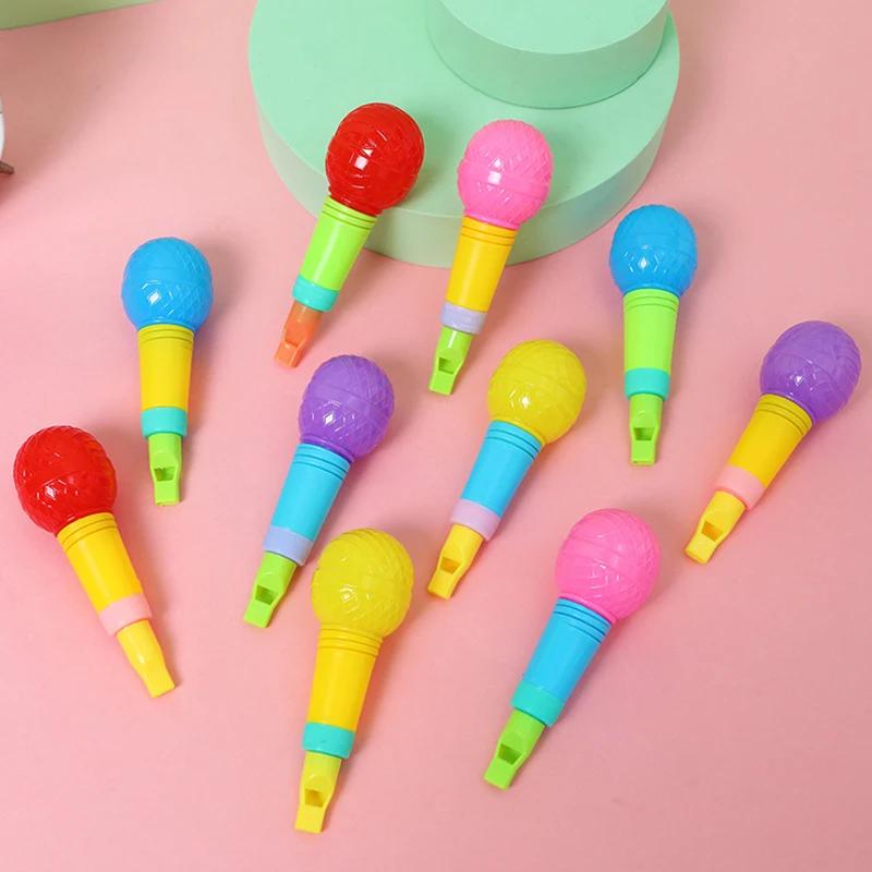 

20Pcs Colorful Plastic Microphone Whistles Noise Maker Toy for Kids Birthday Party Favors Goodie Bag Pinata Filler School Reward