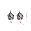 Exquisite Vintage Earrings Flower Chinese Style Earrings Retro Cloisonne Drop Earrings  Hanfu