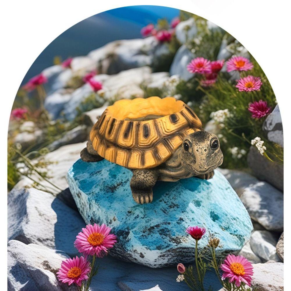 Realistický květináč ve tvaru želvy, ekologický, stůl, mini ornament, držák rostlin na bonsaje, zahrada