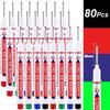 100/8/4Pcs/Set 20mm Deep Hole Long Nib Head Markers For Metal Perforating Pen Waterproof Woodworking Decoration Multi-Purpose