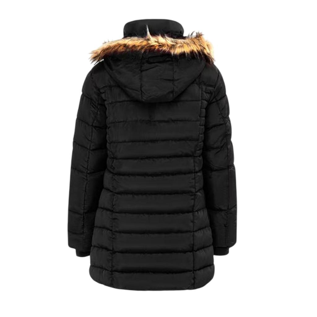 I Saw It First Womens/Ladies Faux Fur Detachable Hood Parka