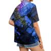 Women Casual Summer Beach Shirt Textured Print Short Sleeve Button Down Jacket Top Lightweight Loose Fit