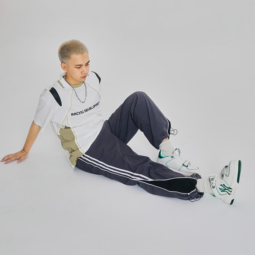 MLB Chunky Liner Mid White Green Sneakers 3ASXLMB3N-50GNS