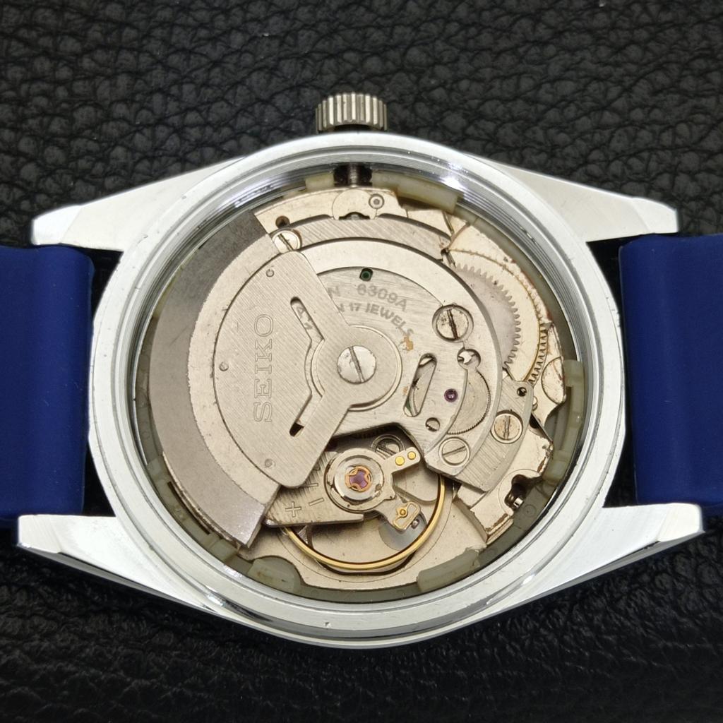 VINTAGE REFURBISHED SEIKO 5 AUTOMATIC 6309A JAPAN MENS BLUE DIAL WATCH a440831-4