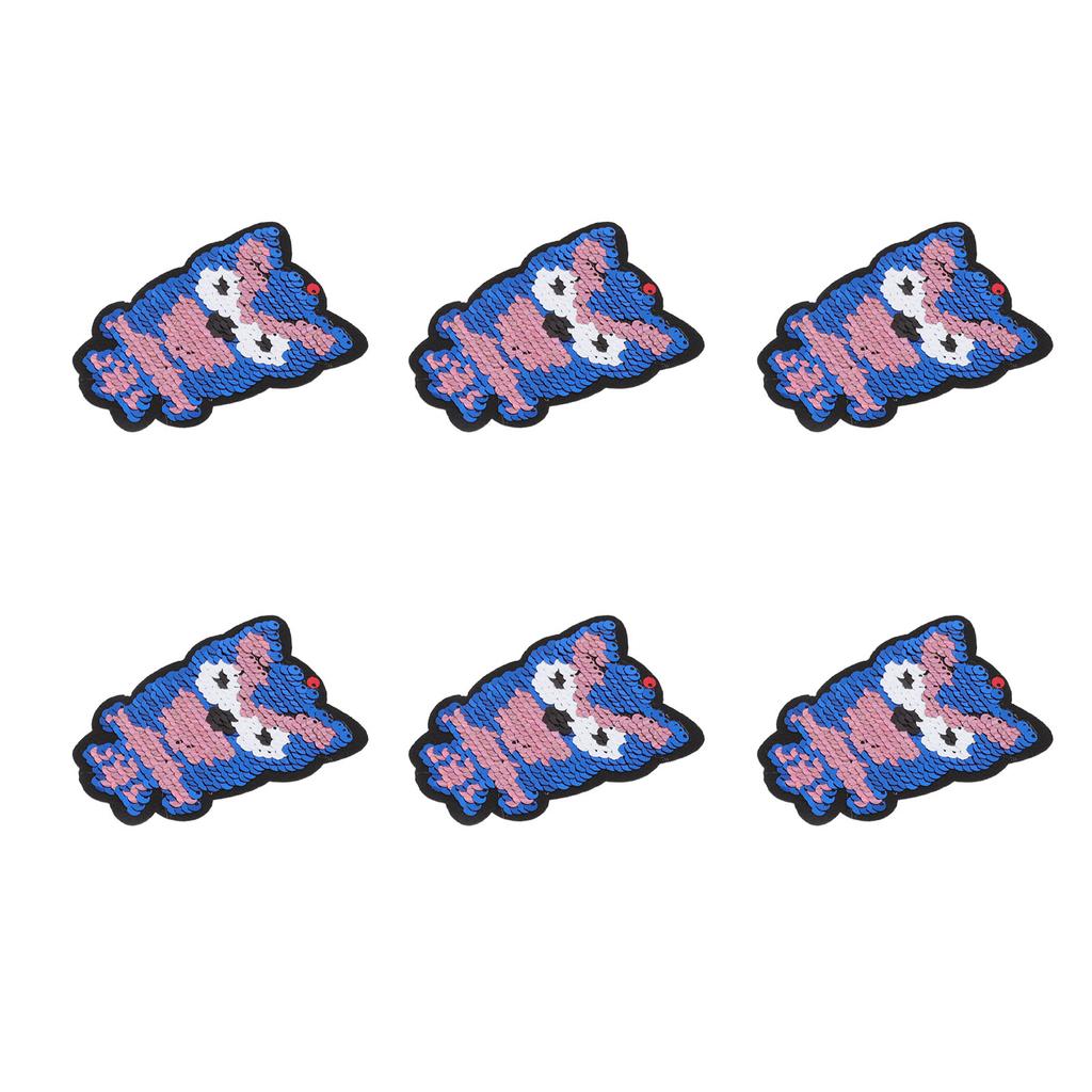 6 Pcs Embroidered Patches Cartoon Sequins Owl Shape Covering Breakages Stains Iron On Patches for DIY Clothing Hats