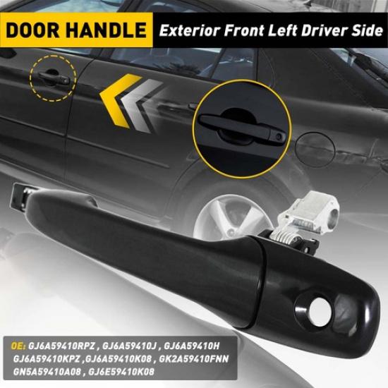 

Door Handle Outside Smooth Black Front Side Driver Fit Mazda 3 CX-7 6 CX-9 RX-8