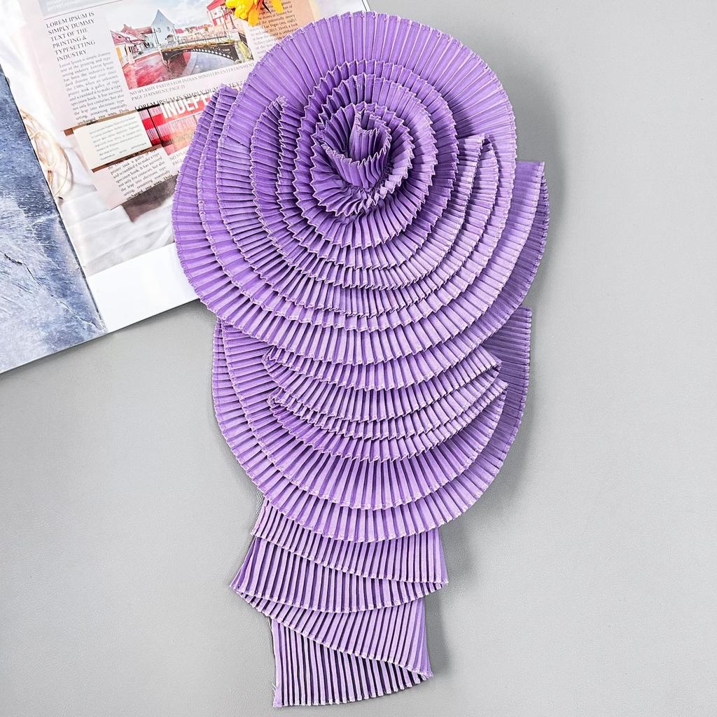 Folded Handmade Three-Dimensional Flower Accessories Clothing Dress Skirt Large Flower Decoration Corsage Cloth Sticker Accessories