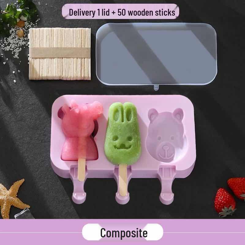 Cartoon Silicone Popsicle & Ice Cream Mold Set