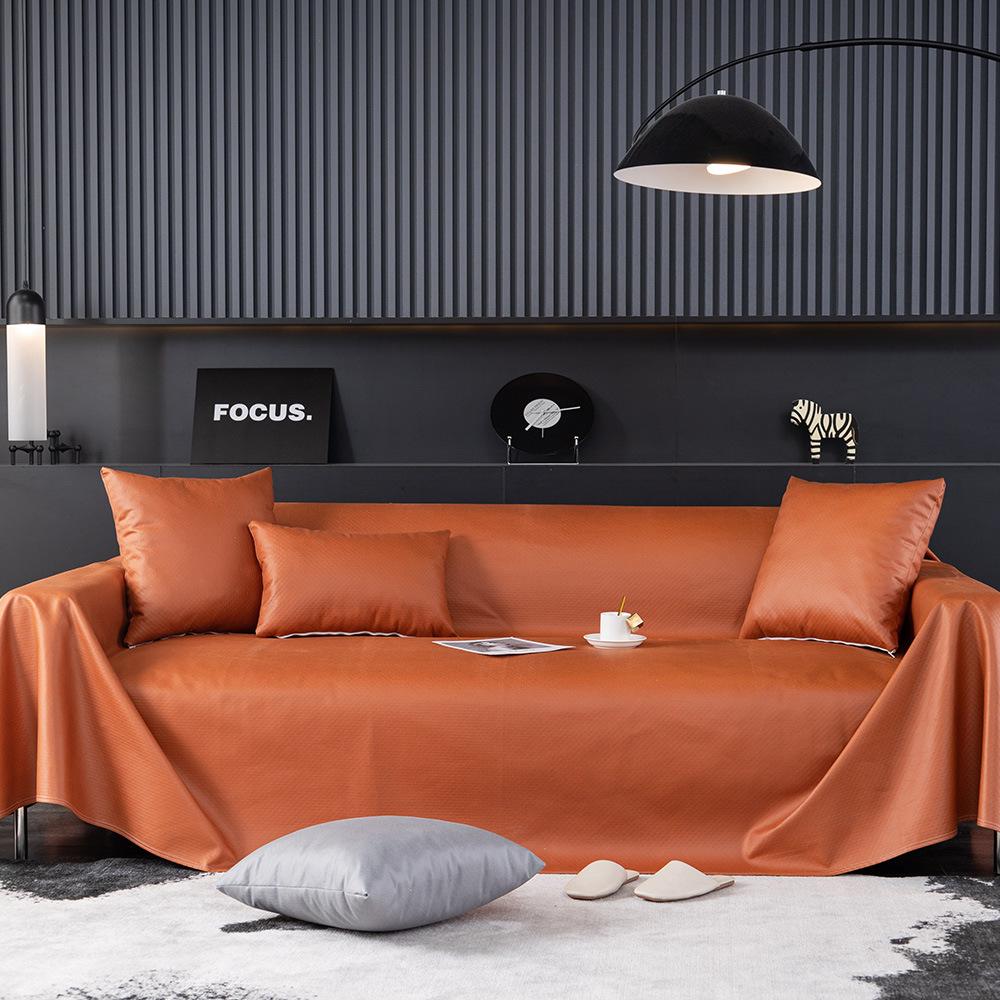 Simple Waterproof Sofa Towel New Urine-Proof Anti-Scratching Four Seasons Universal Non-Stick Wool Sofa Cover Towel Faux Leather Autumn and Winter
