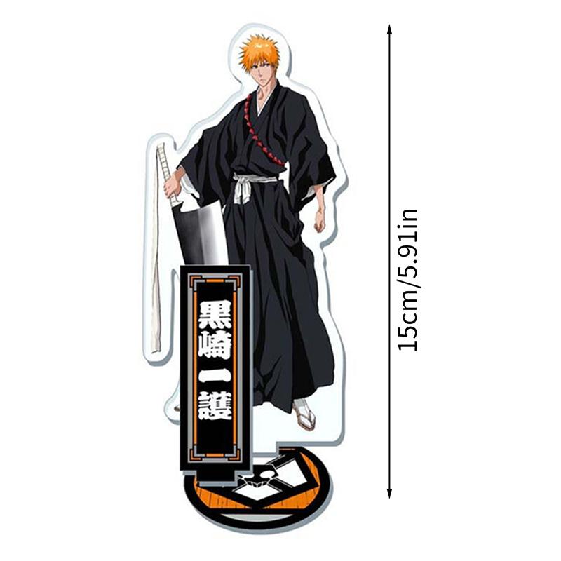 Anime Bleach Acrylic Stand Model Plate Kurosaki Ichigo Kuchiki Rukia Hitsugaya Toshiro Cartoon Figures Standing Sign Holder